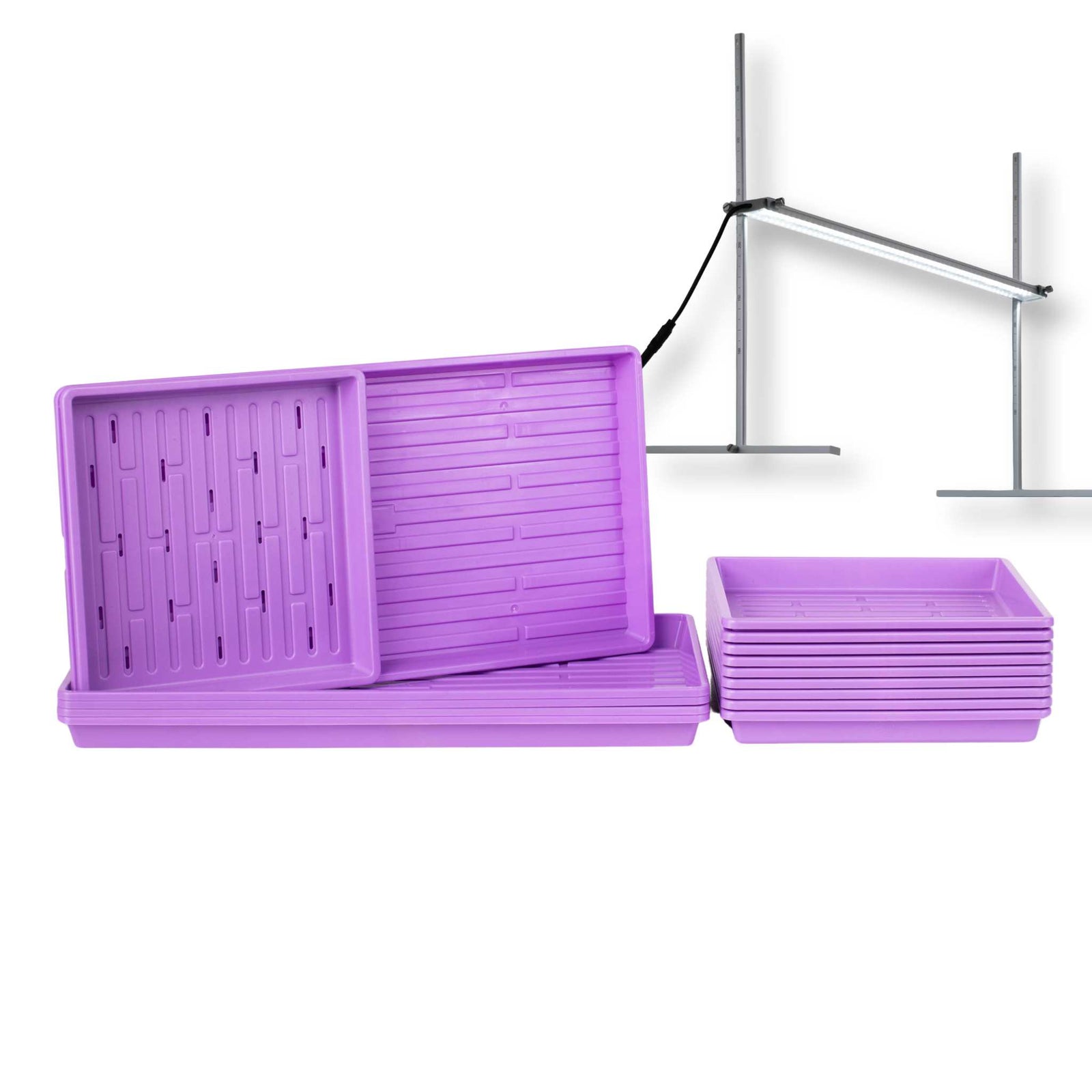 1010 microgreens kit purple with led grow light