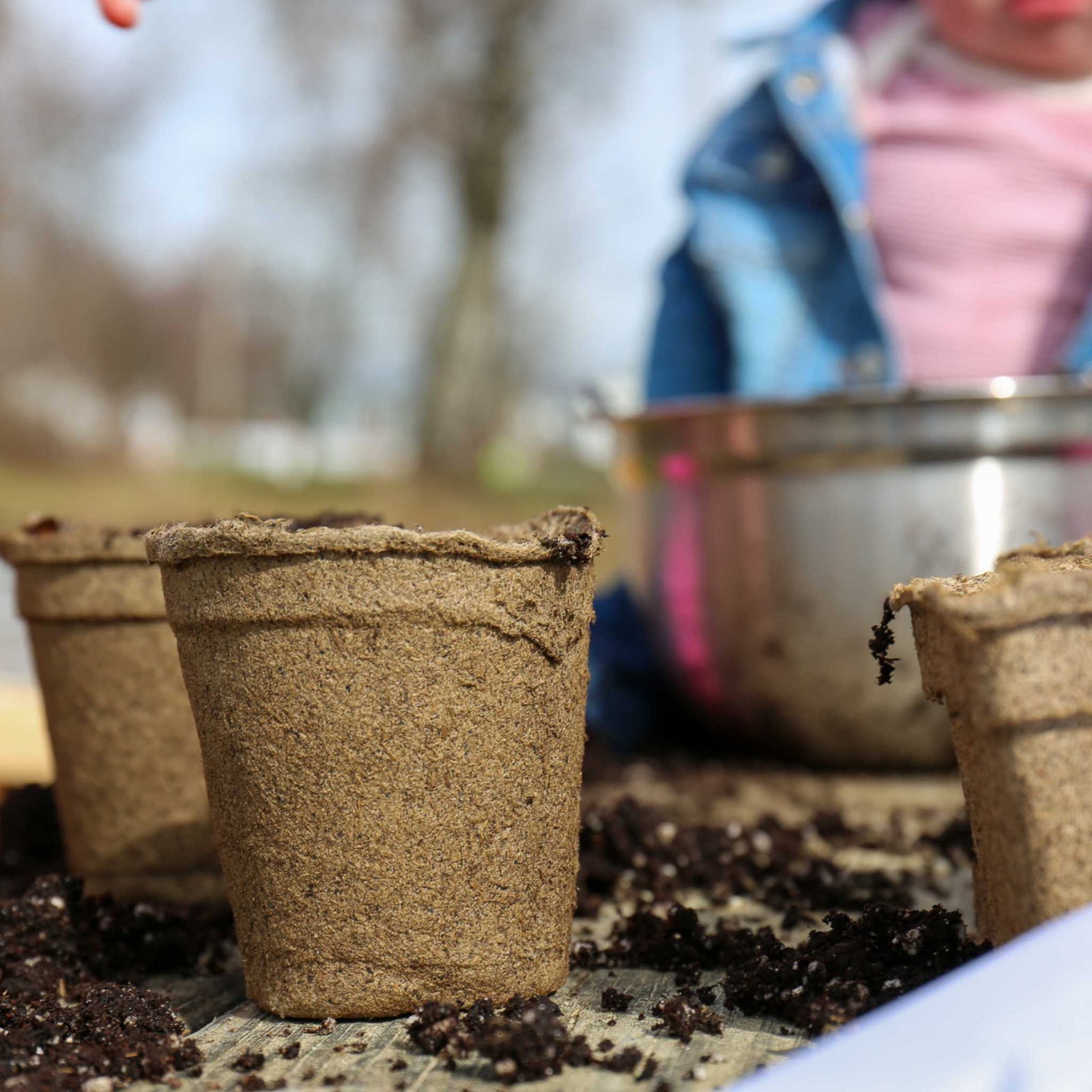 closeup 3 in round cowpots