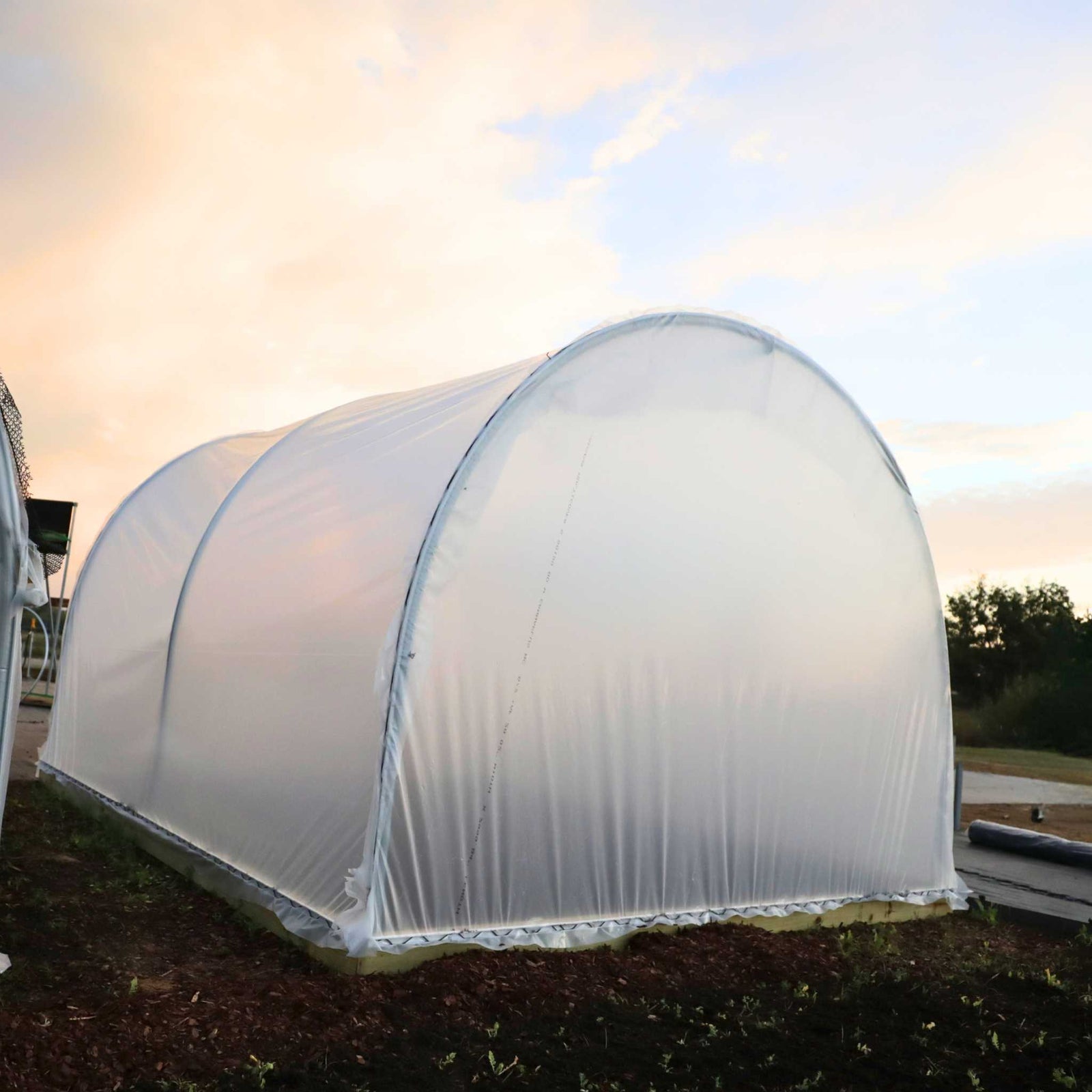 Back view of the 10'x 12' backyard greenhouse