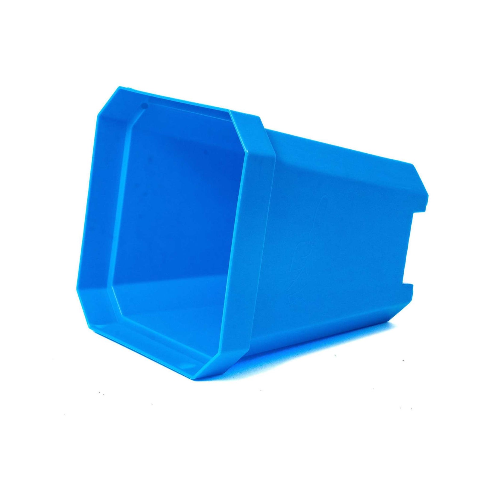 depth view of 5" blue nursery pot