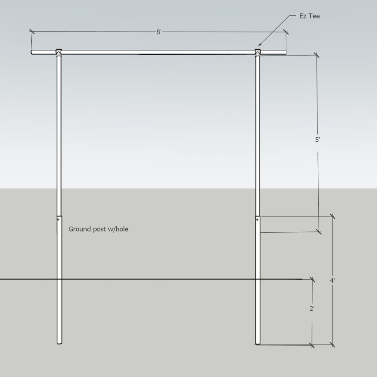 DIY tomato trellis with 1 3/8" top rail
