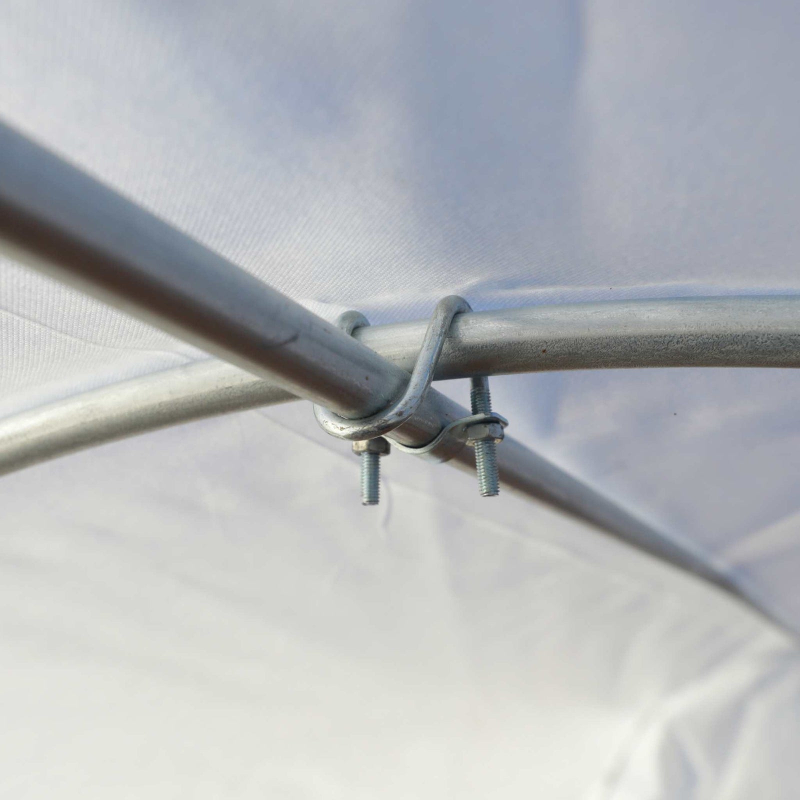 frost blanket on low tunnel closeup top inside view to display texture