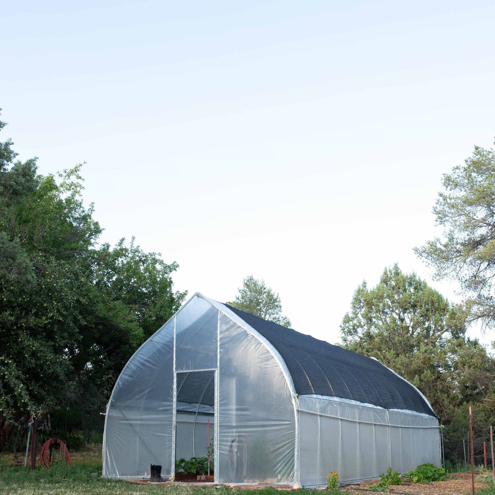 Gothic High tunnel on a homestead