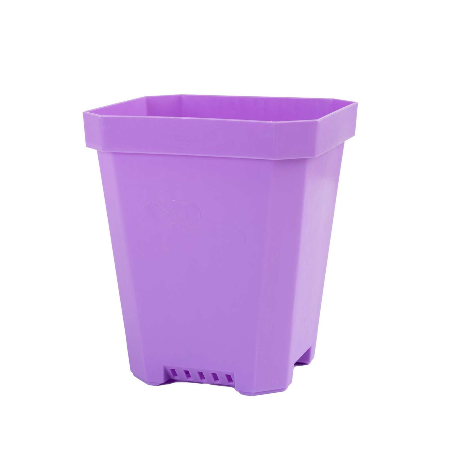 side view of 5" purple nursery pot