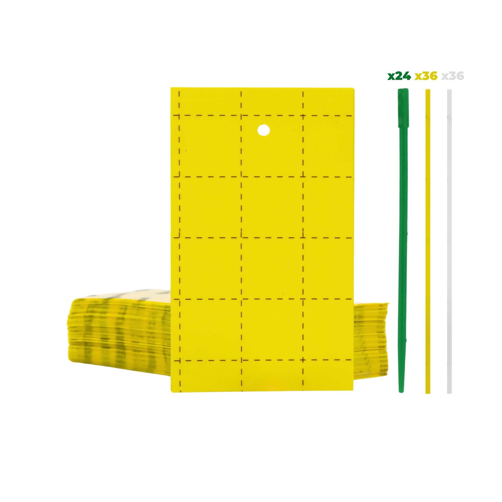 yellow sticky trap with hangers for grow rooms.