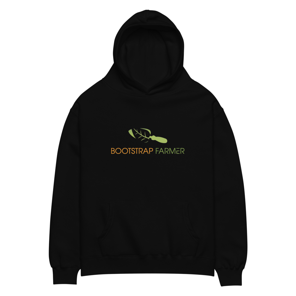 black bootstrap farmer hoodie