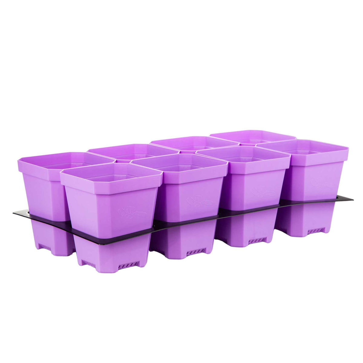 pink 5 plastic planter in bulk for sale 5" Nursery Pots with Insert Tray Black / 10 Inserts 80 Pots