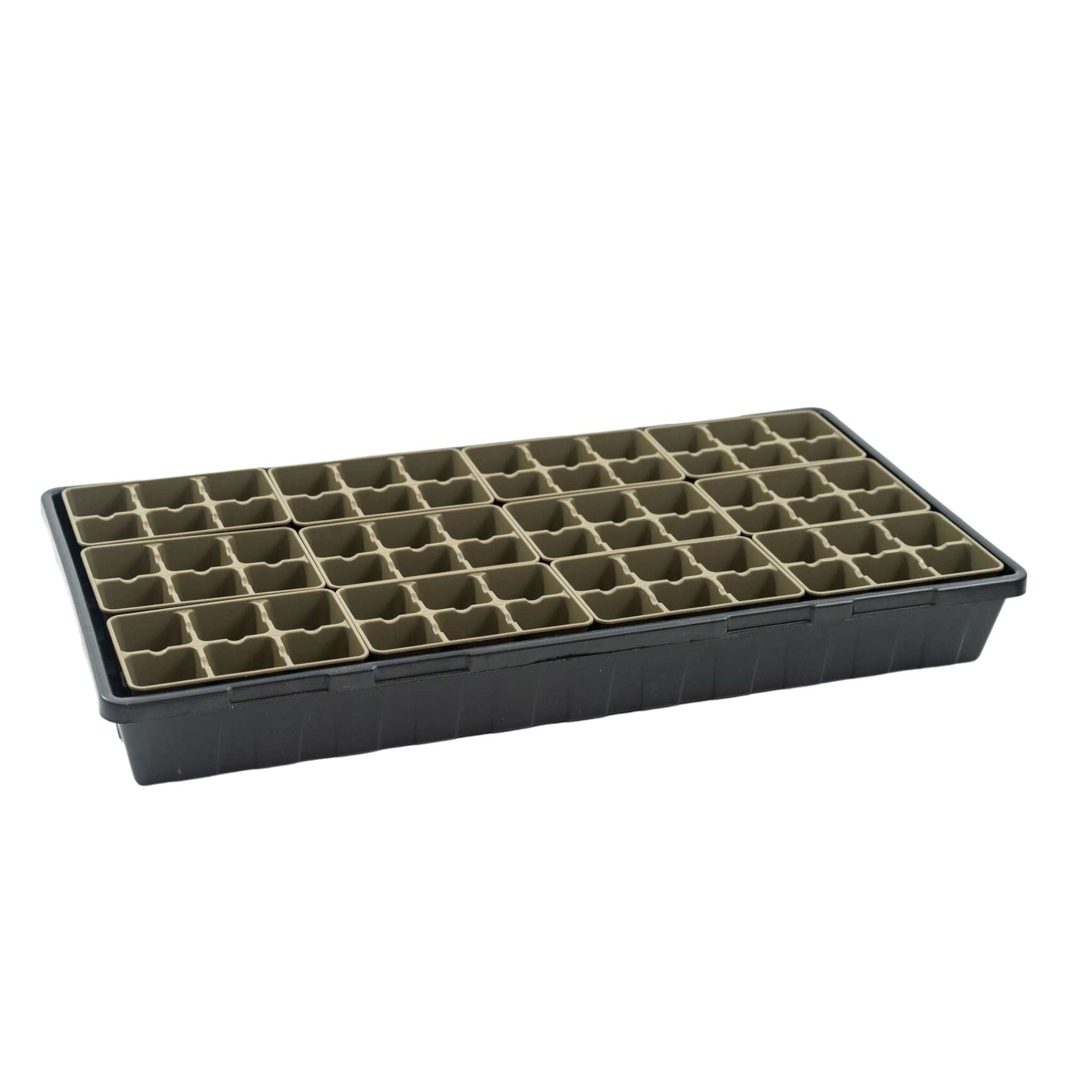 Bronze 6 cell inserts in a 1020 black tray