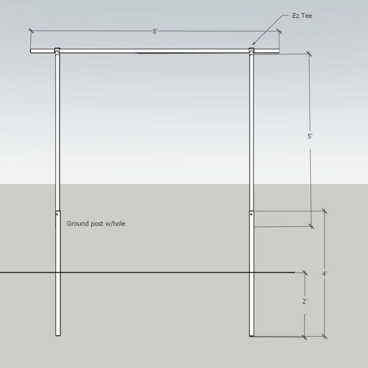 DIY tomato trellis with 1 3/8" top rail