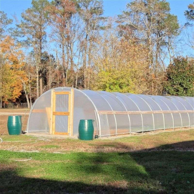 diy hoop house on farm