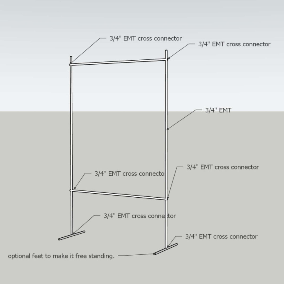 DIY lightweight vine trellis cad drawing
