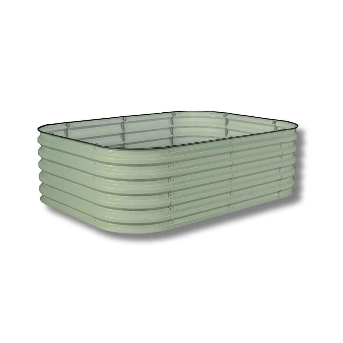 Green Modular Metal Raised Bed 17"  built in 3' x 5' configuration