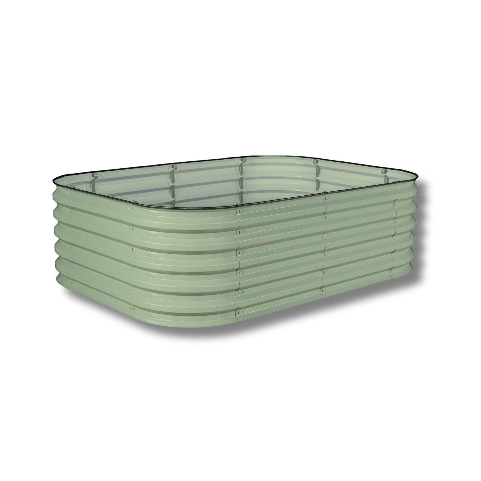 Green Modular Metal Raised Bed 17"  built in 3' x 5' configuration