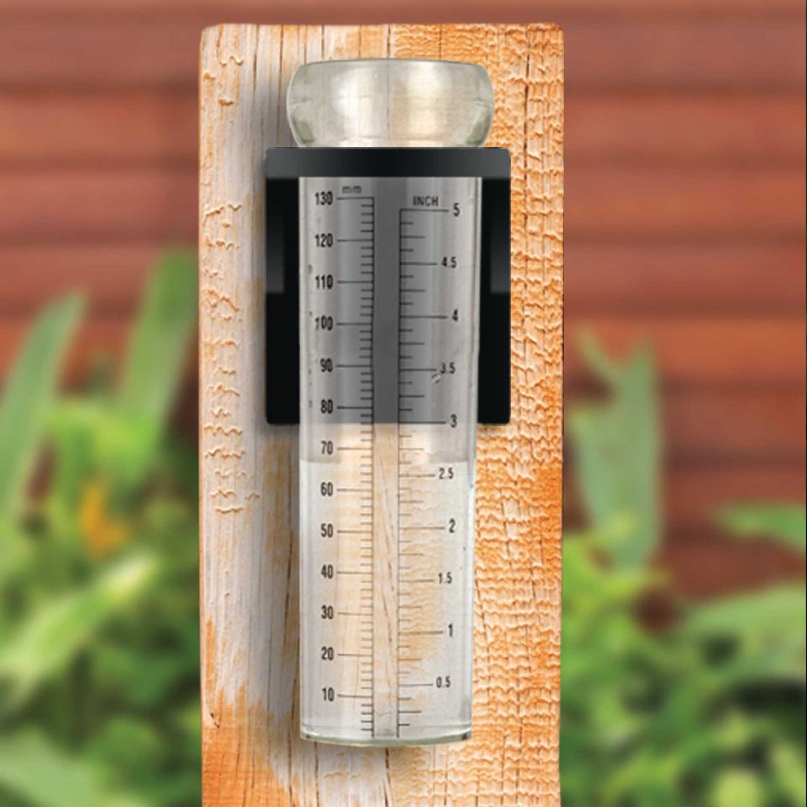 Luster Leaf Rapitest Rain Gauge with Bracket 1638 In Use