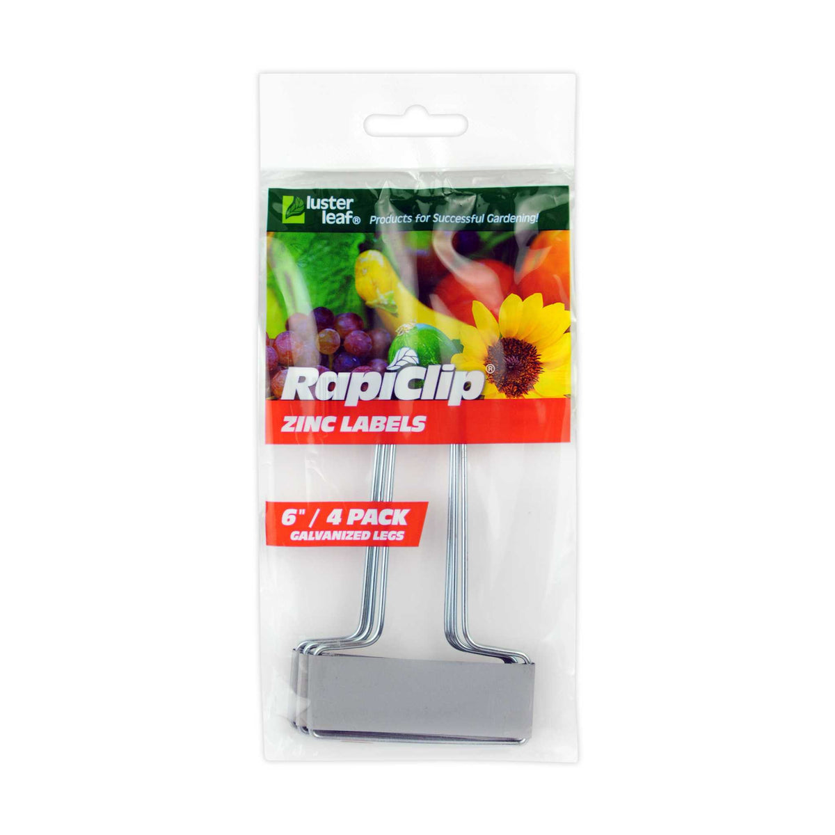 6" Zinc Plant Label Luster Leaf