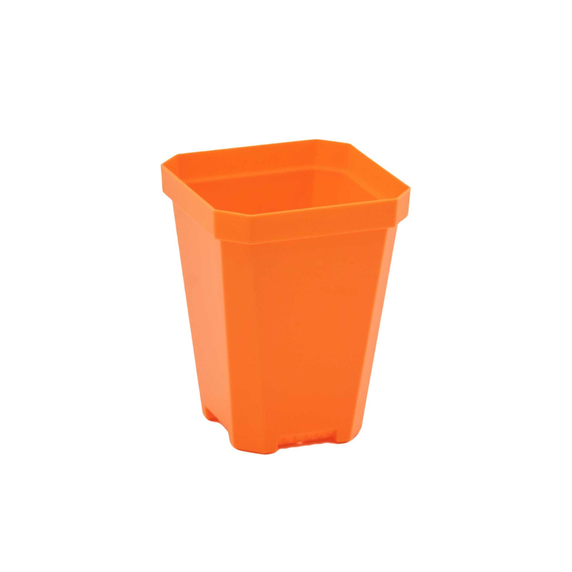 Sunpack 3.3" Heavy Duty Seed Starting Pots Square Orange (Pallet of 180) - Image 2