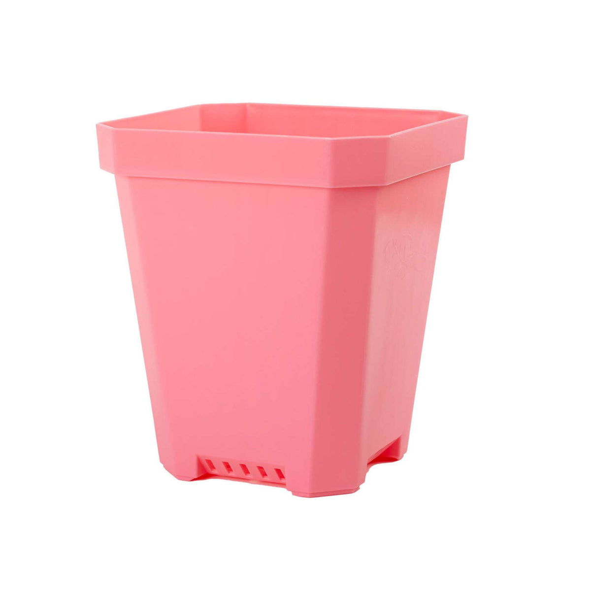 side view 5" pink nursery pot