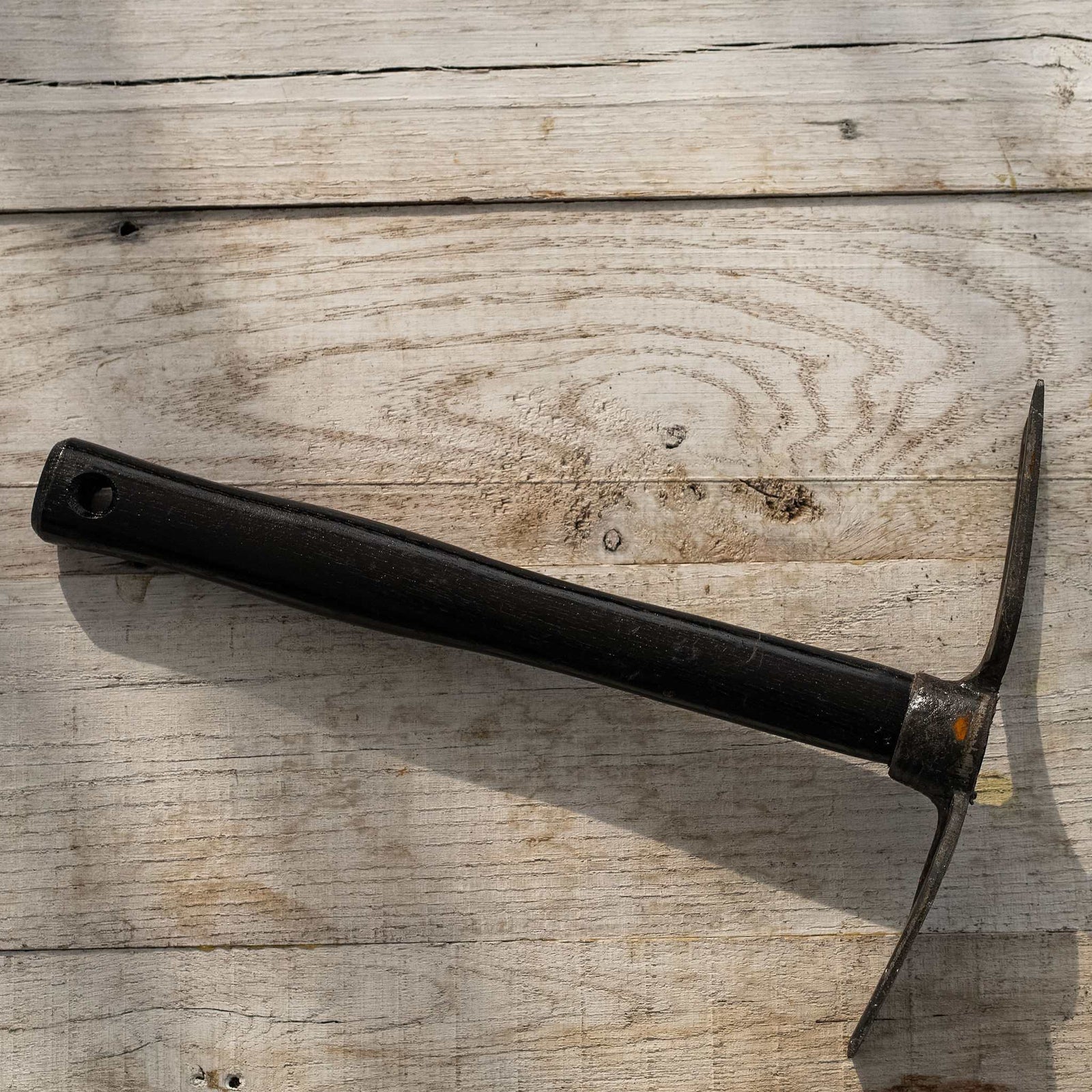 Small Hand Dual Function Garden Hoe with Fork 55721 up close