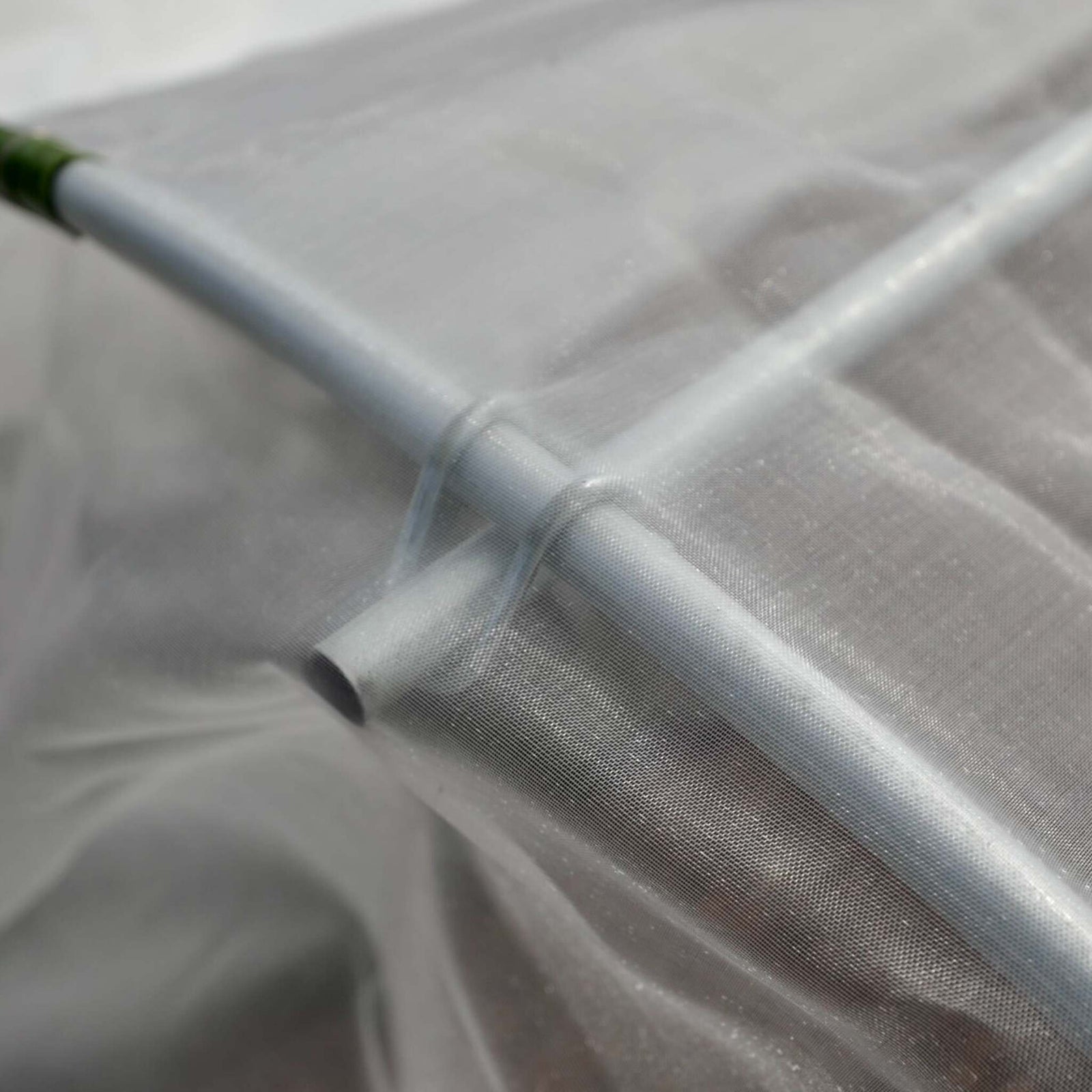 Heavy Duty insect netting over diy low tunnel