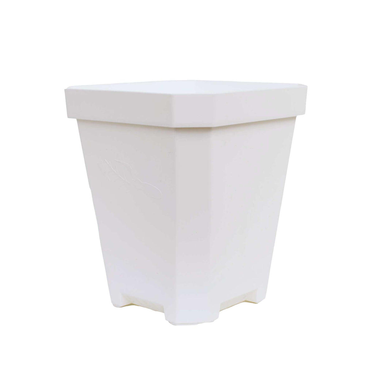 side profile 5" white pot
