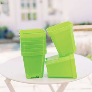 5" green pots