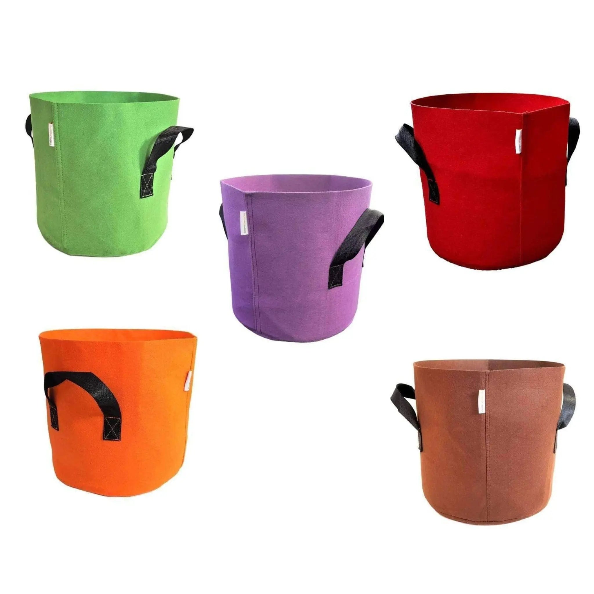 7 Gallon Fabric Pots  Buy Multicolored 7-Gallon Fabric Grow Pots Online -  Bootstrap Farmer