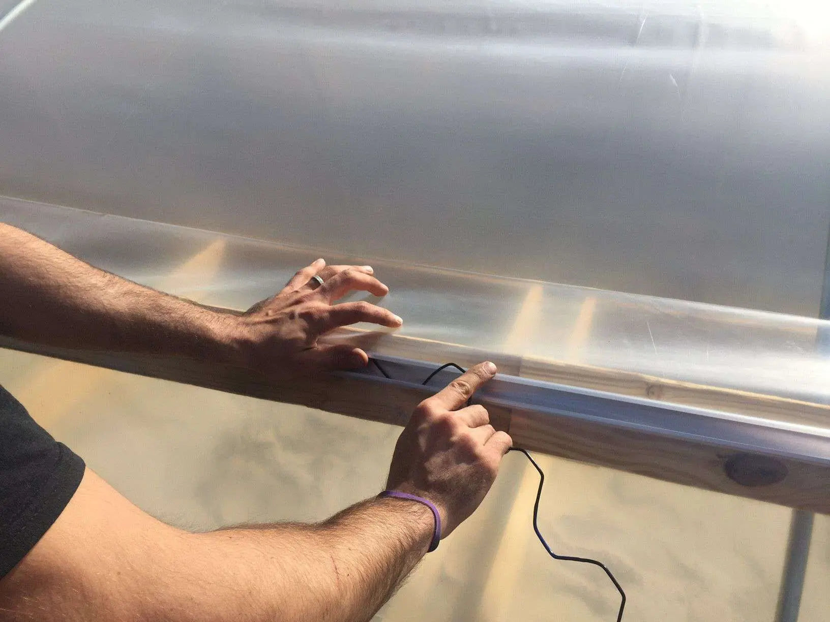 installing wiggle wire into lock channel