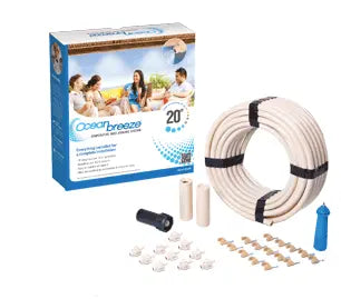 Greenhouse misting kit for hot-day cooling