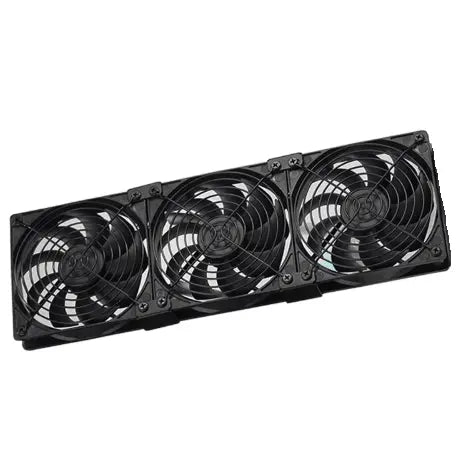 Microgreen grow rack fan set with three fans
