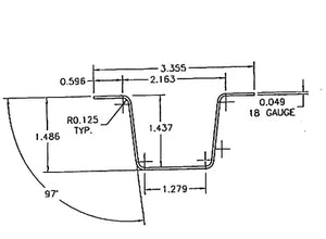 Greenhouse Steel Hip and Brace Channel